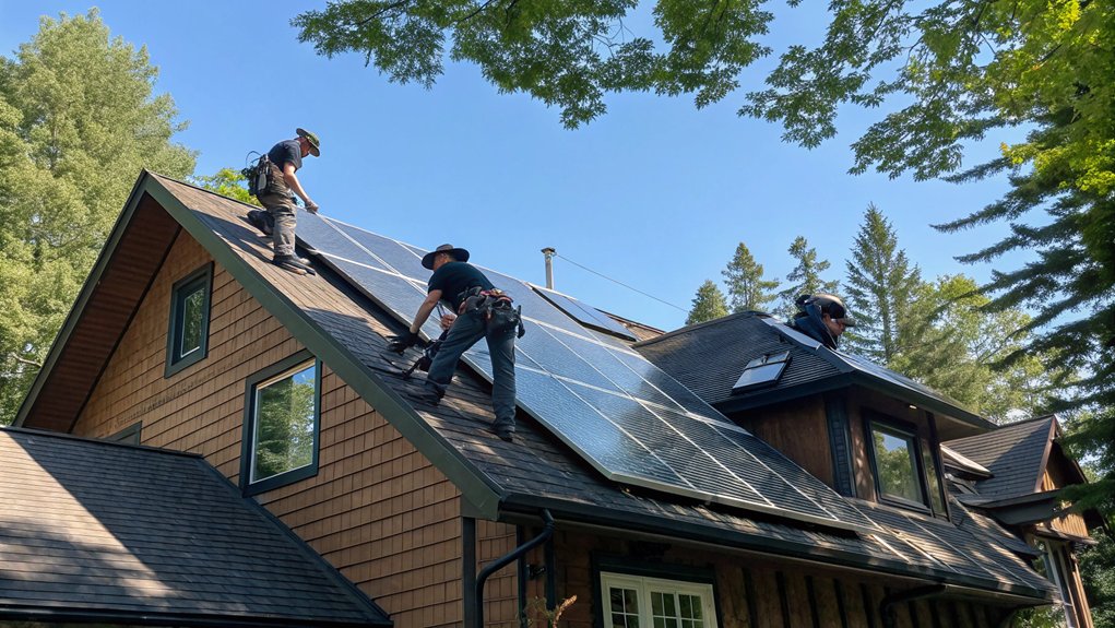 Solar Panel Roof Installation