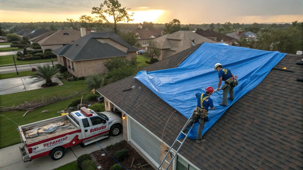 Emergency Roof Tarping Services