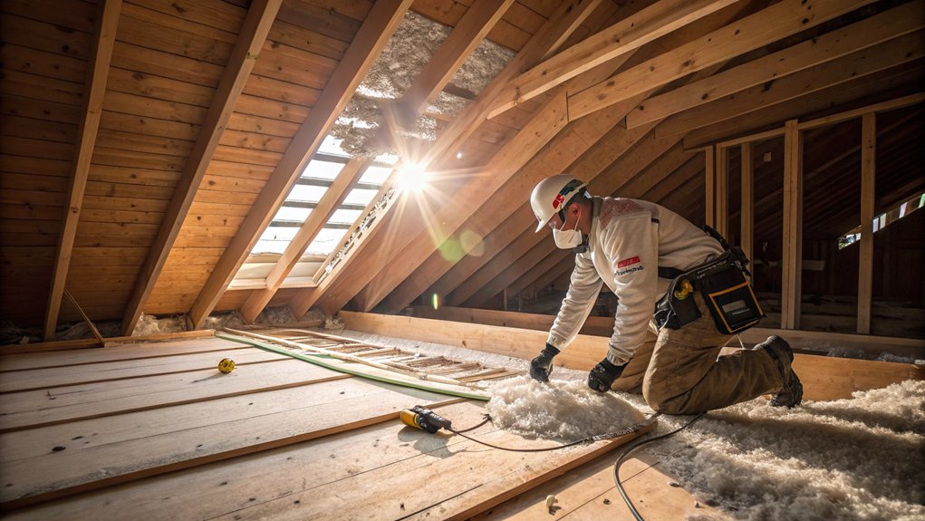 Attic Insulation Installation