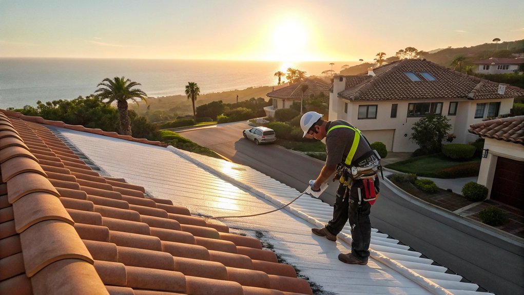 Protective Roof Coating Application