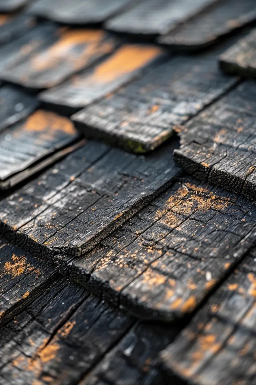 a detailed architectural close-up of a residential roof showcasing distinct signs of damage, such as missing shingles and granule loss, under soft, diffused lighting that emphasizes the urgency of regular maintenance and inspections.